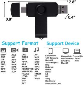 img 1 attached to 📱 64 ГБ Андроид Флеш-накопитель, EASTBULL Picture Keeper - 3 в 1 USB Флеш-накопитель для фотографий на Андроид/Тип C/Смартфон/Мак/ПК/Ноутбук (Черный)