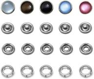 🔘 pearl snaps fasteners kit: 10m prong ring snaps for western shirts - 5 color x 10 sets logo