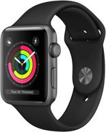 🔄 renewed apple watch series 3 (gps, 38mm) - space gray aluminum case with gray sport band - top performance at an affordable price logo