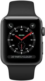 img 3 attached to 🔄 Renewed Apple Watch Series 3 (GPS, 38MM) - Space Gray Aluminum Case with Gray Sport Band - Top Performance at an Affordable Price