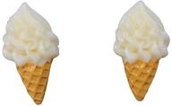 🍦 impressive resin ice cream cone stud earrings - lightweight, fun jewelry for women and girls logo