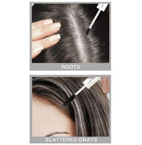 img 2 attached to 🟫 Cover Your Gray: Dark Brown 2in1 Wand and Sponge Tip Applicator - Pack of 2 (Effective Gray Hair Coverage)