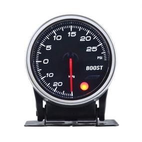 img 3 attached to Turbo Boost/Vacuum Gauge Kit 2 Inch 7 Color 30 🚗 PSI with Electronic Sensor - Ideal for 12V Car and Truck!