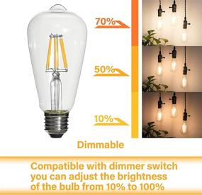 img 2 attached to 🌟 Dazzling Vintage Equivalent Dimmable Antique Filament: Experience Timeless Beauty