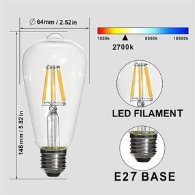 img 3 attached to 🌟 Dazzling Vintage Equivalent Dimmable Antique Filament: Experience Timeless Beauty