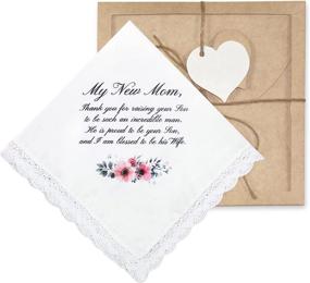 img 4 attached to Charming Wedding Handkerchief: Perfect Gift for Grandmother & Men's Accessory