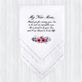 img 1 attached to Charming Wedding Handkerchief: Perfect Gift for Grandmother & Men's Accessory