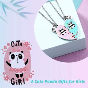 img 2 attached to 🐼 Panda Necklace Set - Christmas BFF Jewelry Gifts for Girls, Sisters, Daughters, and Granddaughters - Best Friend Friendship Panda Accessories