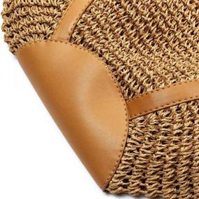 img 1 attached to Handwoven Natural Summer Shoulder Crossbody Women's Handbags & Wallets