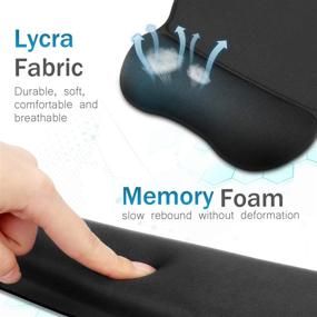 img 1 attached to 🖲️ JSD Gel Mouse Pad and Keyboard Wrist Rest with Enhanced Wrist Support - Model B