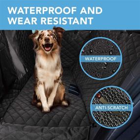 img 2 attached to 🐶 900D Dog Car Seat Cover Protector with Mesh Window & Storage Pocket - Waterproof Non-Scratch Car Hammock for Backseat Protection - X-Large Size - Ideal for SUVs