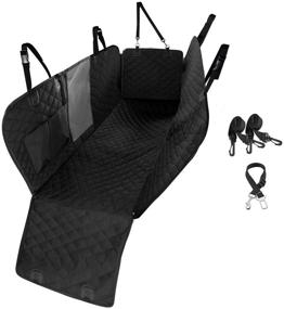 img 4 attached to 🐶 900D Dog Car Seat Cover Protector with Mesh Window & Storage Pocket - Waterproof Non-Scratch Car Hammock for Backseat Protection - X-Large Size - Ideal for SUVs