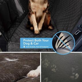 img 1 attached to 🐶 900D Dog Car Seat Cover Protector with Mesh Window & Storage Pocket - Waterproof Non-Scratch Car Hammock for Backseat Protection - X-Large Size - Ideal for SUVs