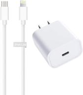 🔌 apple mfi certified iphone fast charger: 20w usb c adapter & 6ft type c to lightning cable for iphone 13 12 11 pro xs max xr x 8 plus, ipad pro air mini, ipod, airpods logo