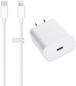 img 4 attached to 🔌 Apple MFi Certified iPhone Fast Charger: 20W USB C Adapter & 6ft Type C to Lightning Cable for iPhone 13 12 11 Pro XS Max XR X 8 Plus, iPad Pro Air Mini, iPod, Airpods