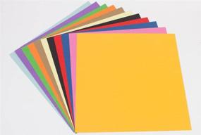img 2 attached to 🎨 DCWV Cardstock Stack, Assorted Solid Colors, Smooth Finish, 102 Sheets (6 each), 12 x 12 inches - Value Pack