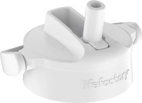 img 3 attached to Lifefactory Pivot Straw Cap Accessory for 12oz, 16oz, and 22oz Glass Bottles - Optic White, 1 EA
