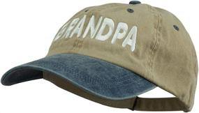 img 3 attached to E4Hats Wording Grandpa Embroidered Washed Outdoor Recreation