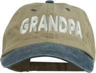 e4hats wording grandpa embroidered washed outdoor recreation logo