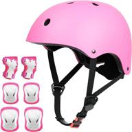 🚲 yufu adjustable kids bike helmet with sport protective gear set - suitable for ages 3-14 boys girls, includes knee pads, elbow pads, and wrist guard for scooter, skateboard, cycling logo