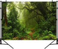 🌳 duluda 10x8ft безшовный джунглевый лес виниловый фон для фотографии - погружающий индивидуальный фон для студийной реквизиты tg04e логотип