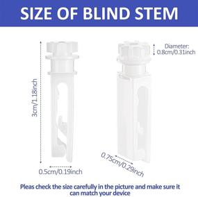 img 3 attached to 🪟 Vertical Window Blind Stem Replacement in White (12 Pieces) - Vertical Blind Carrier Stem - Vertical Blinds Curtain Accessories