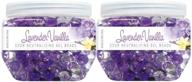 smells begone odor eliminator gel beads - lavender vanilla scented air freshener with essential oils - effective for pet areas, bathrooms, boats, rvs & cars - 12 ounce size, 2 pack logo