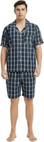 img 4 attached to Vulcanodon Cotton Pajama Sleeves: Premium Men's Sleepwear for Ultimate Comfort