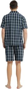 img 3 attached to Vulcanodon Cotton Pajama Sleeves: Premium Men's Sleepwear for Ultimate Comfort