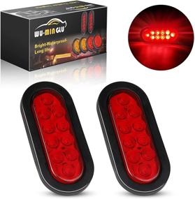 img 4 attached to 🚦 Pack of 2 Oval Red LED Trailer Turn Marker Lights with Waterproof Sealed Surface Mount Grommets Plugs for 12V RV Boat Truck Trailer Brake & Turn Signals, DOT Approved Tail Light Kit