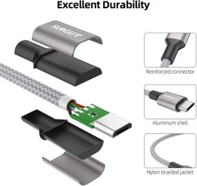 img 1 attached to 🔌 Braided Charging Cable for Samsung Android Devices