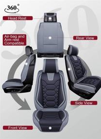 img 3 attached to OASIS AUTO OS-004 Кожаные чехлы для автомобильных сидений