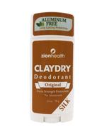 🌬️ stay fresh all day with zion health clay dry deodorant, original silk, 2.5 oz logo