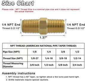 img 3 attached to 🔌 KOOTANS Adapter Fitting Nipple Coupler: Versatile and Reliable Connectors for Enhanced Adaptability