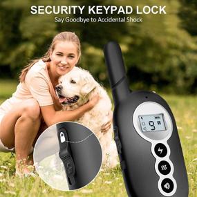 img 2 attached to 🐕 Rainproof Dog Training Collar with Remote - Rechargeable, 1500Ft Remote Range - 4 Working Modes: Beep, Vibration, Shock & Light - Adjustable Shock Collar for Dogs