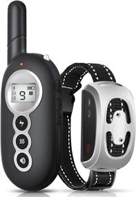 img 4 attached to 🐕 Rainproof Dog Training Collar with Remote - Rechargeable, 1500Ft Remote Range - 4 Working Modes: Beep, Vibration, Shock & Light - Adjustable Shock Collar for Dogs