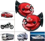 🔊 nuenun 2pcs 60db super loud train horn for truck train boat car air electric snail single horn, 12v waterproof double horn - raging sound for car motorcycle logo