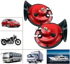 img 4 attached to 🔊 NUENUN 2pcs 60DB Super Loud Train Horn for Truck Train Boat Car Air Electric Snail Single Horn, 12v Waterproof Double Horn - Raging Sound for Car Motorcycle