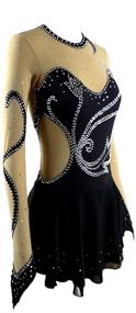 img 3 attached to Crystal Beaded Figure Skating Dress