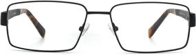 img 3 attached to Metal Rectangle Shape Non Prescription Eyeglasses