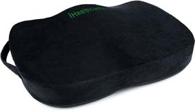 img 4 attached to 🪑Ортопедическая подушка iHealthComfort Gel Seat Cushion Memory Foam Chair Pad для облегчения простатита и геморроя