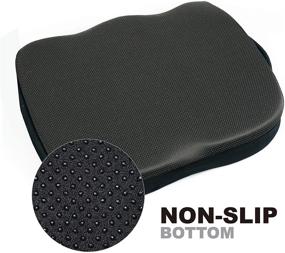 img 1 attached to 🪑Ортопедическая подушка iHealthComfort Gel Seat Cushion Memory Foam Chair Pad для облегчения простатита и геморроя