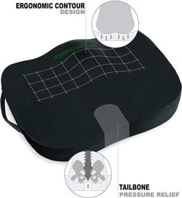 img 3 attached to 🪑Ортопедическая подушка iHealthComfort Gel Seat Cushion Memory Foam Chair Pad для облегчения простатита и геморроя