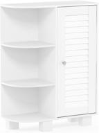 furinno indo storage shelf louver door cabinet, white: stylish and practical storage solution for any space logo