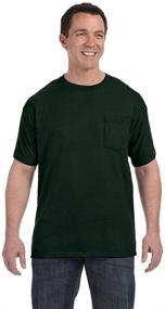 img 1 attached to 👕 Hanes Tagless ComfortSoft Pocket T Shirt: Ultimate Comfort and Convenience!