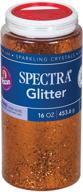 🧡 pacon p0091720 spectra glitter sparkling crystals: vibrant orange shade, 16-ounce jar logo