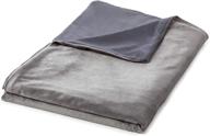 snuggle pro duvet cover: reversible, washable, cooling bamboo & warming minky fabric, oeko-tex certified, twin size, grey logo