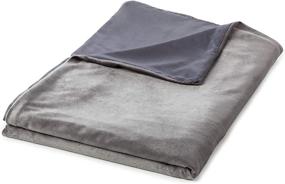 img 4 attached to Snuggle Pro Duvet Cover: Reversible, Washable, Cooling Bamboo & Warming Minky Fabric, Oeko-Tex Certified, Twin Size, Grey