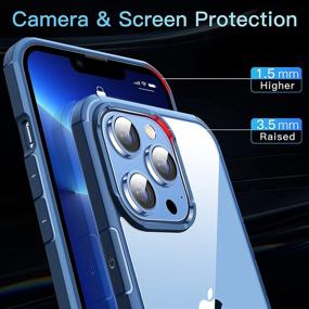 img 1 attached to CASEKOO Прозрачный чехол для iPhone 13 Pro: Не желтеющий, Защита от падений военного класса, Ударопрочный коврик для телефона 2021, Синий.