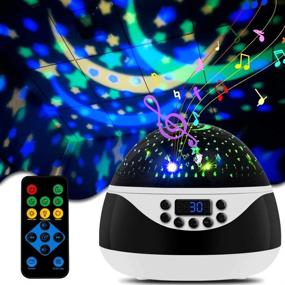 img 4 attached to 🌟 Captivate Your Kids at Bedtime with the CrazyFire Star Night Light Projector: Timer, Music, 360 Degree Rotation - Perfect Birthday Gift and Room Decor!